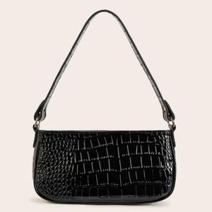black baguette bag